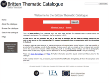 Tablet Screenshot of brittenproject.org